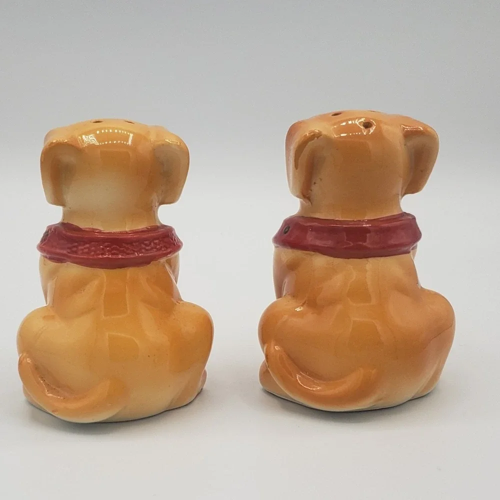 Holiday Time Golden Lab‎ Dog Salt And Pepper Shaker Set 3.5 Inches